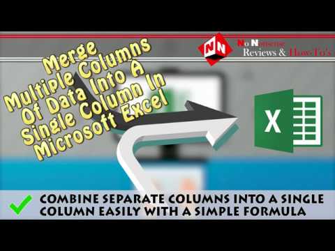 Merging Multiple Columns Of Data Into A Single Column Of Data In ...