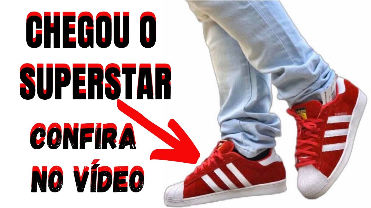 adidas superstar vermelho camurça