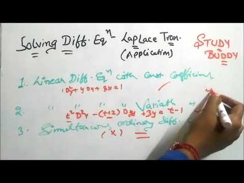 Solving Differential Equations (Application) - Laplace Transform - YouTube
