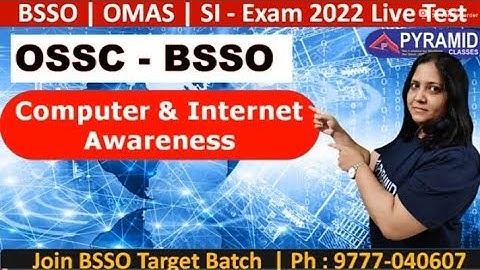 BSSO | Computer Awareness | ossc Block Social Security Officer | ossc bso 2022 | @Pyramid_Classes.Bhubaneswar