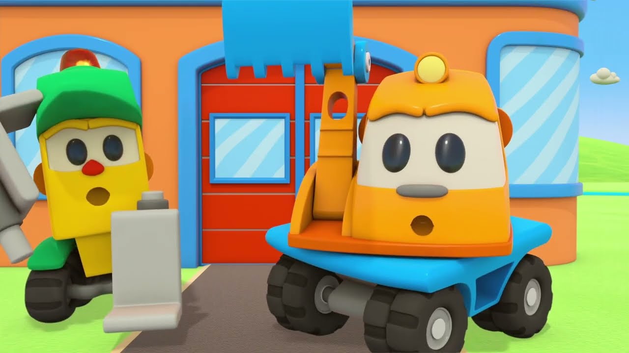 Lastbilen Leo & robotar för barn | Tecknad bilserie på svenska