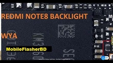 Redmi Note 8 Display Light Ways LED Backlight Problem Repair Solution jumper Way  GSM Free Equipment