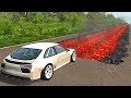 Cars Driving On Hot Burning Coals - BeamNG.drive