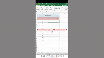 Quick Logarithm Hack : Master the LN Function in Excel! 📊 #excel #excelshorts