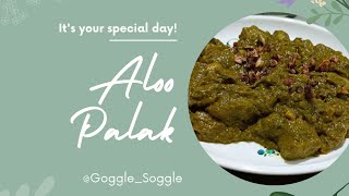 Dhaba Style Lasooni Aloo Palak L Aloo Palak L Lasooni Palak Recipe