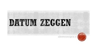Engels - Datum Zeggen