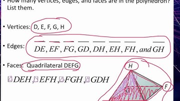 how do you identify parts of a polyhedron to use Euler