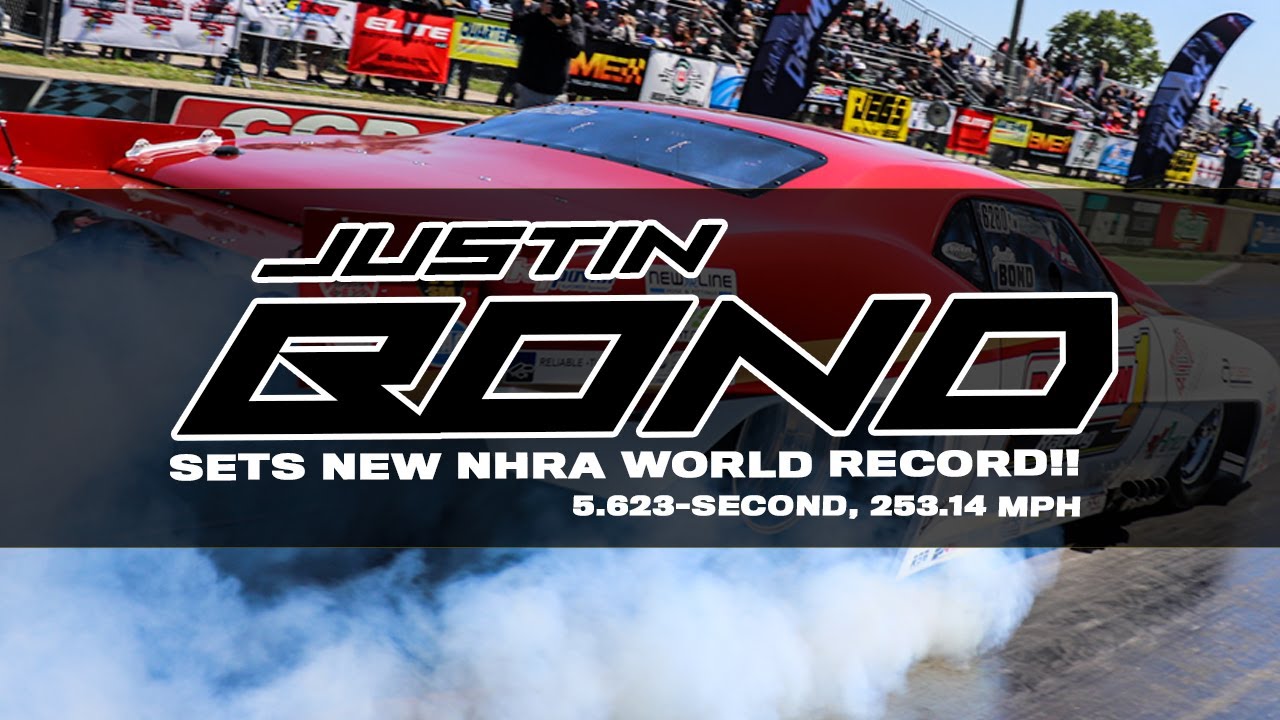 Justin Bond breaks NHRA World Record - Sponsored by NGK Spark Plugs ...
