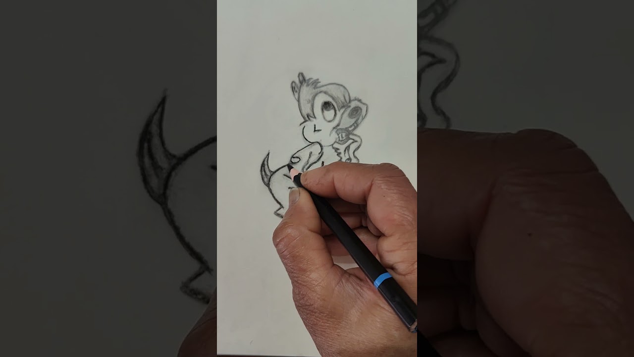 Monika sketches #disneyland #cartoon #charcoal #subscribe #like #share #shorts #viralshort #drawing