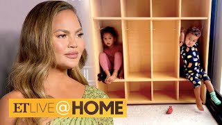 Chrissy Teigen Sets Up Adorable Homeschool for Miles and Luna! | ET Live @ Home