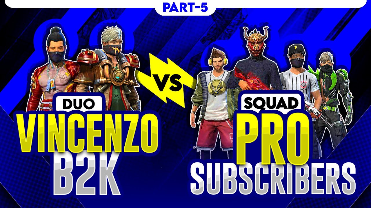 Vincenzo Born2kill Vs Subscribers Challenge Part 5 Free Fire Clash Squad 2 Vs 4 Nonstop Gaming Youtube