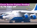 (GREAT ENGINE SOUND) ILYUSHIN IL-76TD TAKEOFF Eindhoven Airbase