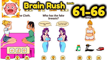 Brain Rush Game All Level 61 - 66 Gameplay Walkthrough | (iOS - Android)