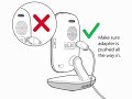 How to connect and power on baby unit vtech vm2251 baby monitor