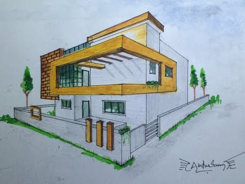 Modern house perspective Modern house perspective