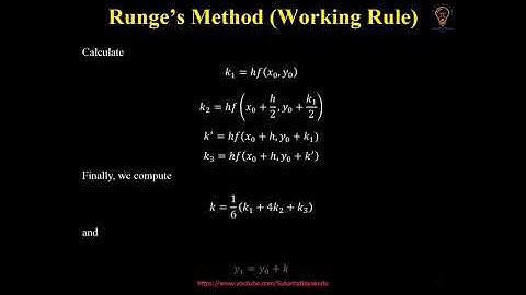 Numerical ODEs (Part 3) Runge and Runge Kutta fourth order Method