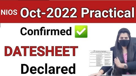 Nios October 2022 Official Datesheet Announced