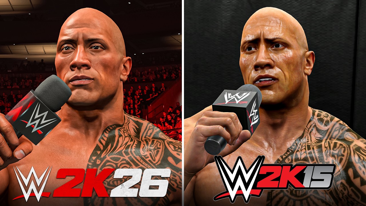 Сравнение графики WWE 2K26 и WWE 2K15 в демонстрационном режиме!