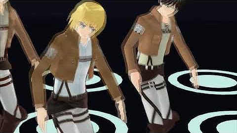【進撃のMMD】SNK/AOT 進撃の巨人 - Technologic (Jean, Armin and Eren)