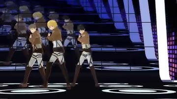 【進撃のMMD】SNK/AOT 進撃の巨人 - Technologic (Jean, Armin and Eren)
