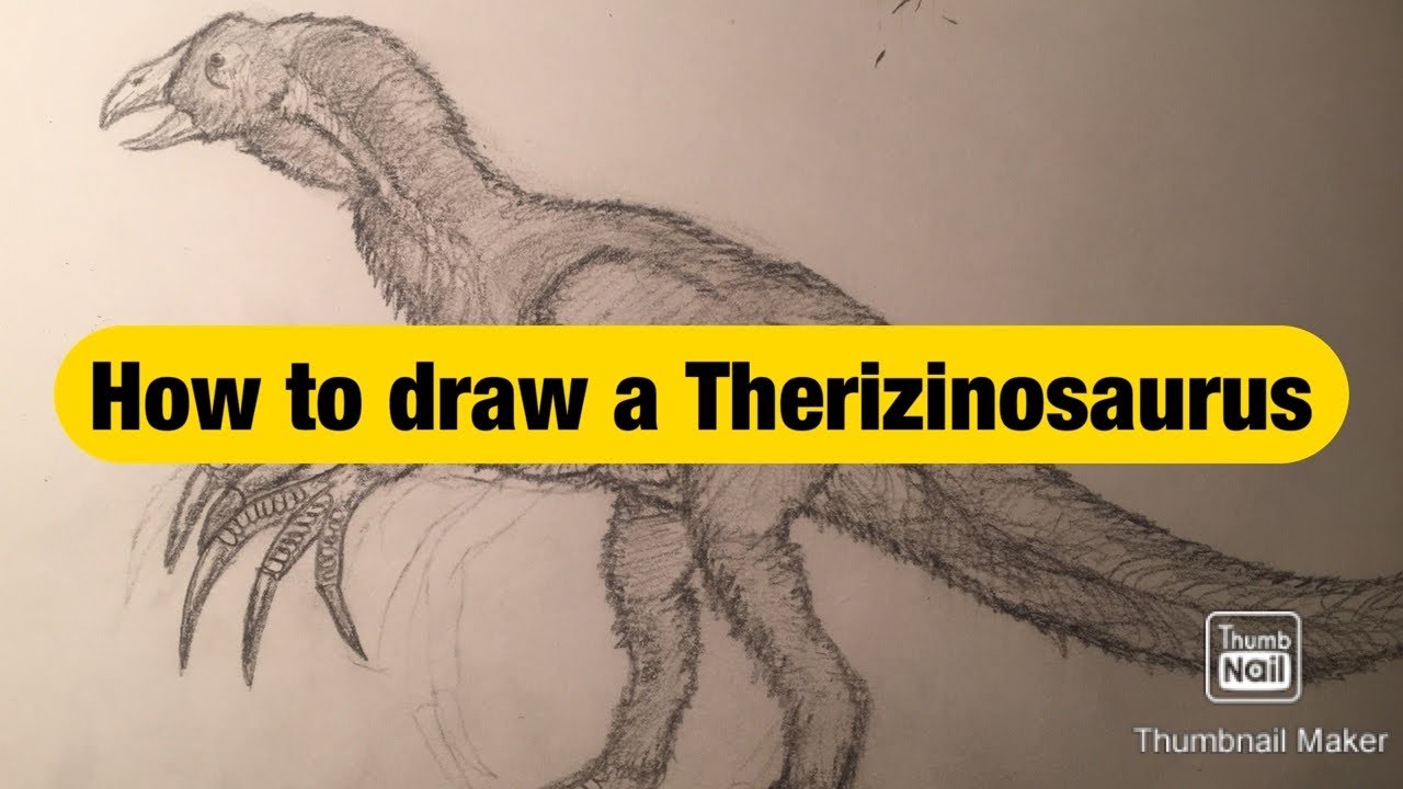 How to draw a Therizinosaurus YouTube