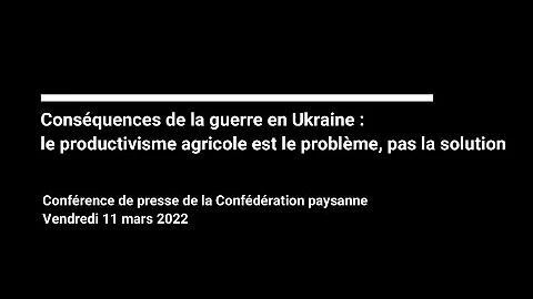 Consquences de la guerre en Ukraine : le productiv...