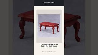 1:12 Miniature Coffee Table for Dollhouse | DIY Book Nook Kit #Shorts