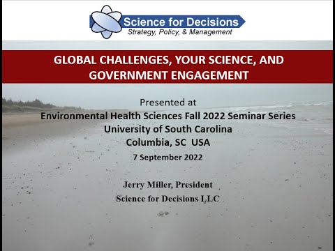 Dr. Jerry Miller - Global challenges, your science, and government ...
