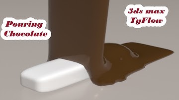 Pouring Chocolate 3ds max Liquid simulation tutorial  TyFlow plugin