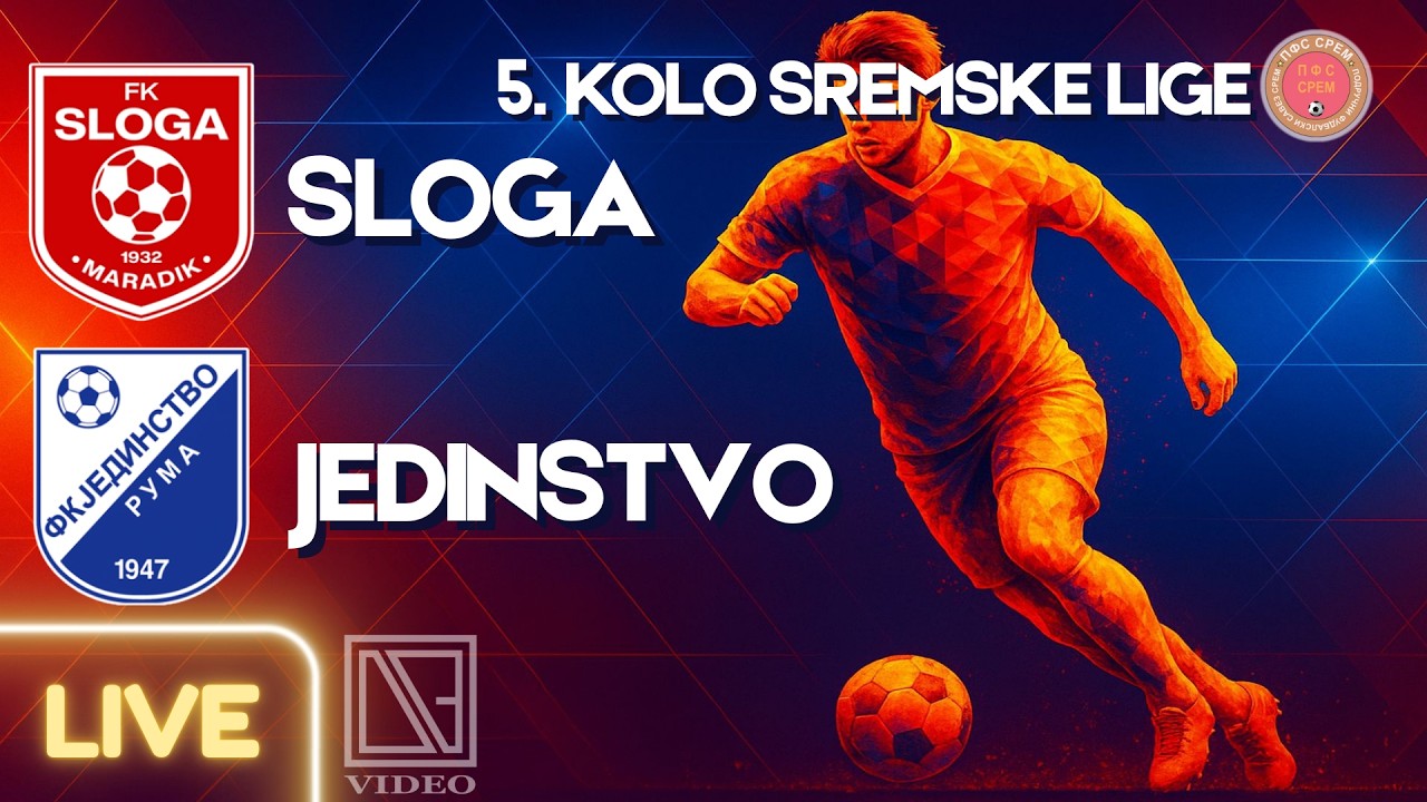 FK SLOGA Maradik - FK JEDINSTVO Ruma (Full match Livestream) [13.09.2026.]
