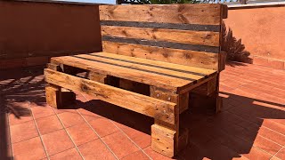 2 Pallet Epal, 1 Panchina smontabile -  Modular Bench (мебель, sillones, palettenmöbel, sofa divano)
