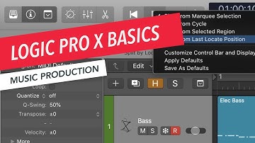 Transport Options for Play and Stop | Logic Pro X Basics