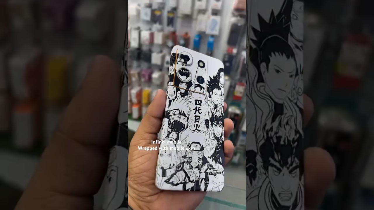 Infinix mobile wrapped with mobile skin | 