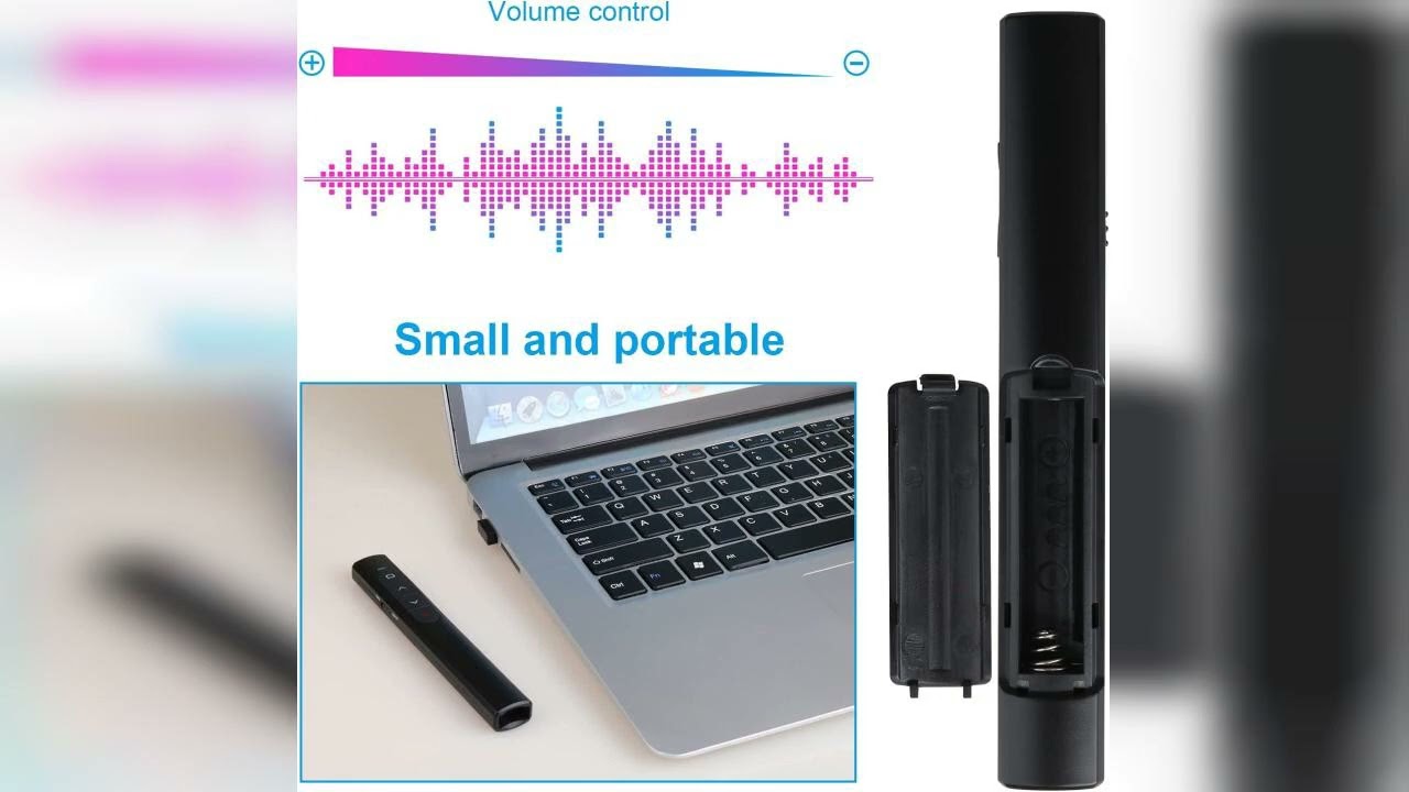 Review: Wireless Presenter Remote, Presentation Clicker with Hyperlink & Volume Remote Control...