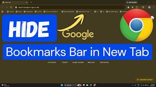 How to Hide Bookmarks bar in New Tab Chrome Browser on Windows Laptop &amp; PC