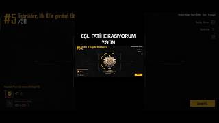 EŞLİ FATİHE KASIYORUM 7.GÜN #pubgmobile #gameplay #gaming #trending #keşfet #zynork #shorts
