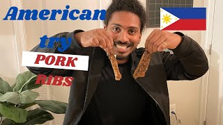 AMERICAN TRY RIBS BBQ | Mukbang Philippines | FILIPINO FOOD | Pinoy Mukbang
