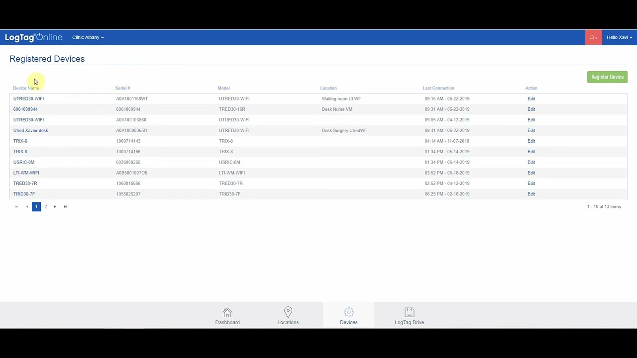Labteamet Webinar   LogTag Online Registered Devices