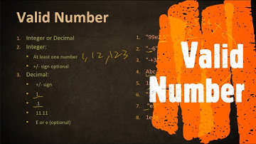 Valid Number | LeetCode 65 | Coders Camp