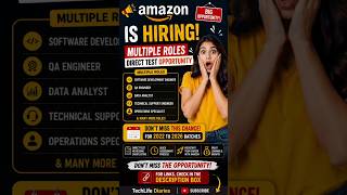 Amazon Hiring 2026 🔥 | 2022–2026 Batches | Multiple Roles | Direct Test Opportunity | Apply Now