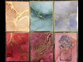 Alcohol Inks Basics - Simple One Color Marble Background with Alloy -  Tutorial