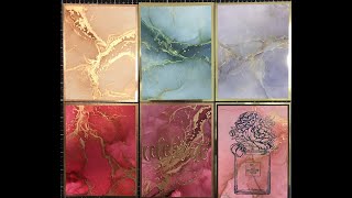 Alcohol Inks Basics  Simple One Color Marble Background with Alloy   Tutorial