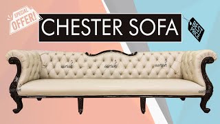 Living Room Set - Classy 4 Seater Couch with 2 Maharaja Chairs, Center Tables & Side Tables