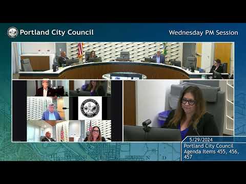 Portland City Council Meeting PM Session 05/29/24