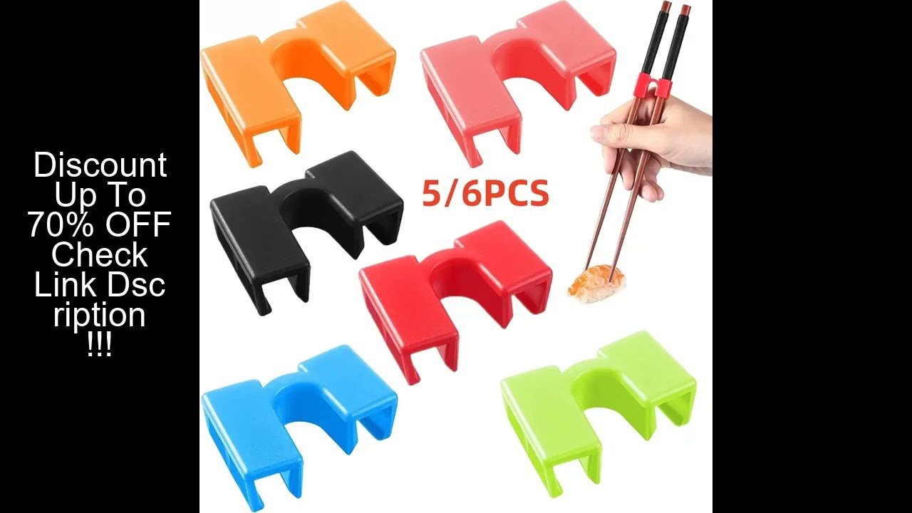 5/6PCS Reusable Chopsticks Trainers Non-Slippery Reusable and Replaceable Asian Helper for Kids Adul