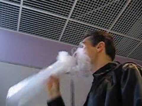 liquid nitrogen and water