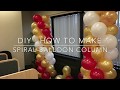 DIY | HOw To Do A SPIRAL BALLOON COLUMN | USING THREE DIFFERENT COLORS