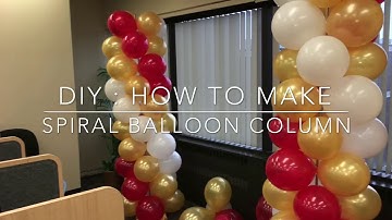 DIY | HOw To Do A SPIRAL BALLOON COLUMN | USING THREE DIFFERENT COLORS