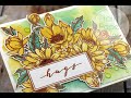 Waffle Flower Sunflower Love Card | Prima Watercolors