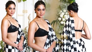 Sharvari Wagh Look In Black Backless Saree Arrive At Manish Malhotra Diwali Party 2023